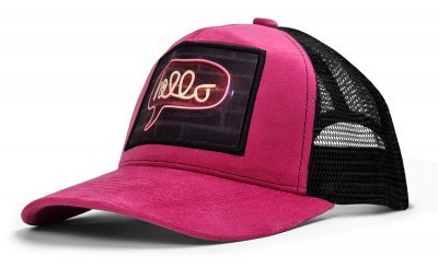 Caps - Gårda Velvet Trucker Hello (roze)