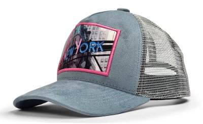 Caps - Gårda Velvet Trucker New York Sign (blauw)