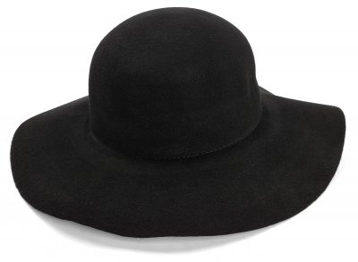 Hoeden - Gårda Lessia Floppy Wool Hat (zwart)