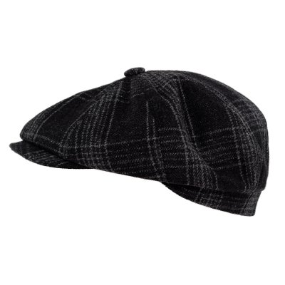 Flat cap - Gårda Premium Banbury Wool Newsboy (zwart)
