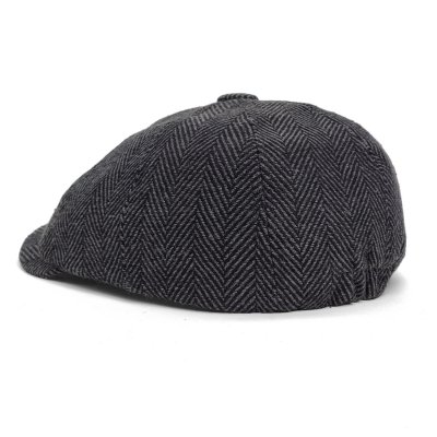 Flat cap - Gårda Burrelton Newsboy (donkergrijs)