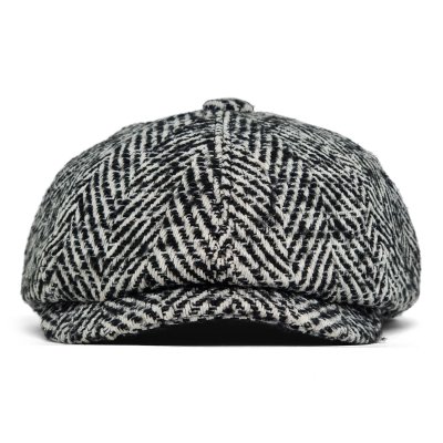 Flat cap - Gårda Coulter Newsboy (zwart/wit)