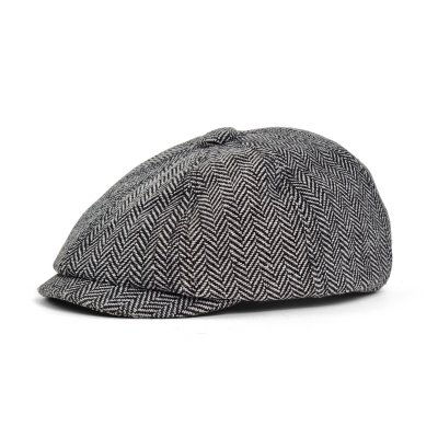 Flat cap - Gårda Digby Children's Newsboy Cap (zwart/wit)