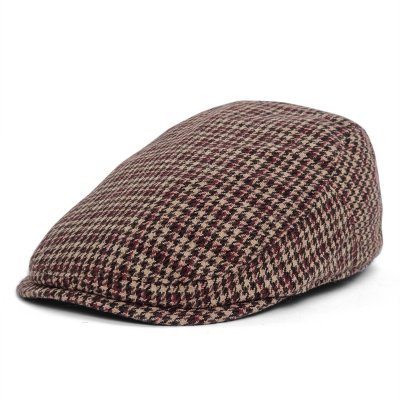 Flat cap - Gårda Dunbeath (bruin/rood)
