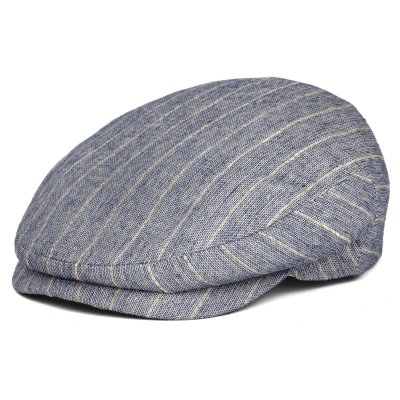 Flat cap - Gårda Edington Striped Sixpence (blauw)