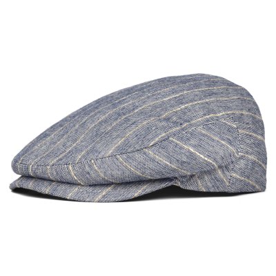 Flat cap - Gårda Edington Striped Sixpence (blauw)