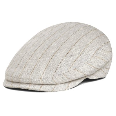 Flat cap - Gårda Edington Striped Sixpence (greige)