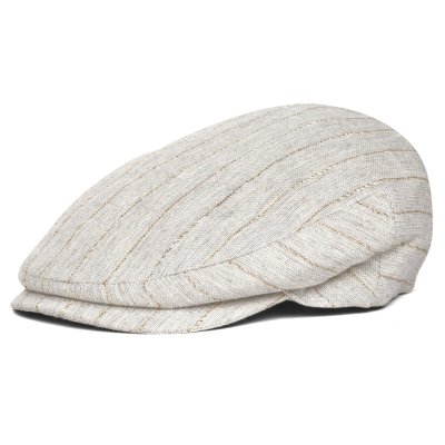 Flat cap - Gårda Edington Striped Sixpence (greige)