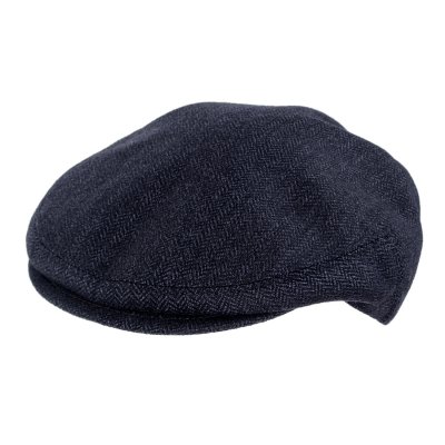 Flat cap - Gårda Premium Kirkby Wool Sixpence (blauw)
