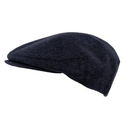 Flat cap - Gårda Premium Kirkby Wool Sixpence (blauw)