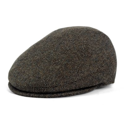 Flat cap - Gårda Premium Kirkby Wool Sixpence (zwart/wit)