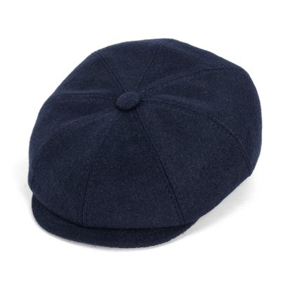 Flat cap - Gårda Premium Larkhall Wool Newsboy (blauw)