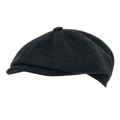 Flat cap - Gårda Premium Larkhall Wool Newsboy (zwart)