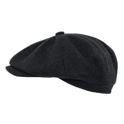 Flat cap - Gårda Premium Larkhall Wool Newsboy (zwart)