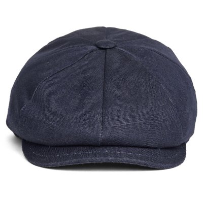 Flat cap - Gårda Palizzi Marina Linen Newsboy Cap (donkerblauw)