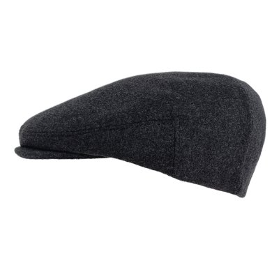 Flat cap - Gårda Premium Selby Wool Sixpence (zwart)