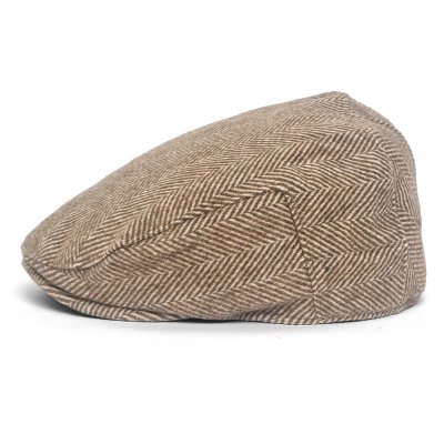 Flat cap - Gårda Torridon (bruin/wit)