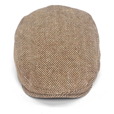 Flat cap - Gårda Torridon (bruin/wit)