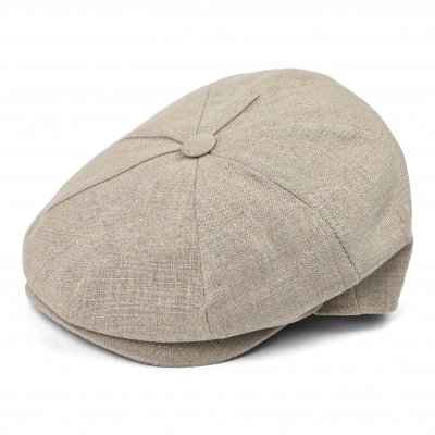 Gubbkeps / Flat cap - Gårda Vero Linen Newsboy Cap (natur)