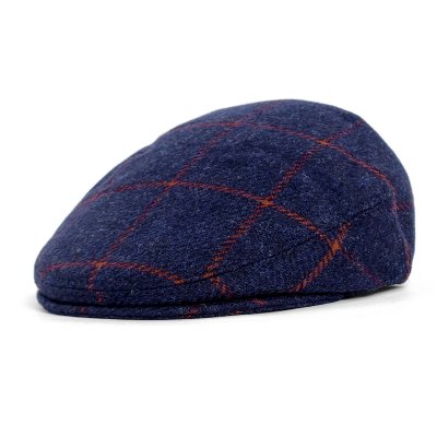 Flat cap - Gårda Premium Warrington Wool Sixpence (blauw)
