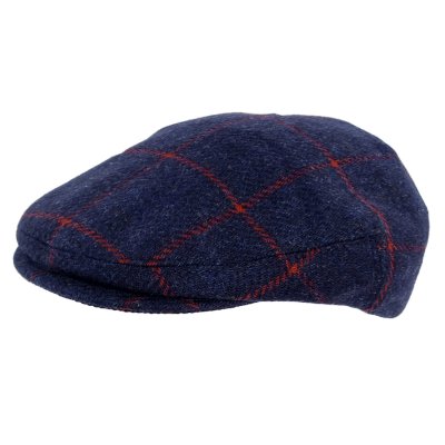 Flat cap - Gårda Premium Warrington Wool Sixpence (blauw)