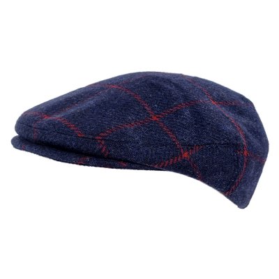 Flat cap - Gårda Premium Warrington Wool Sixpence (blauw)