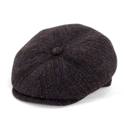 Flat cap - Gårda Premium Wrexham Wool Newsboy (blauw)