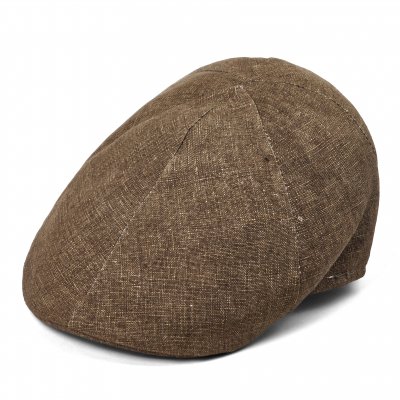 Flat Cap - Gårda Tallone Linen Flat Cap (bruin)