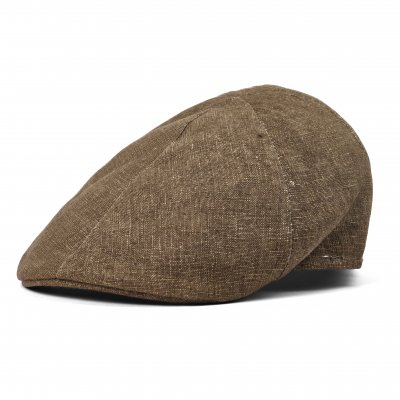 Flat Cap - Gårda Tallone Linen Flat Cap (bruin)