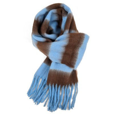 Sjaals - Gårda Dinibor Striped Scarf (blauw/bruin)