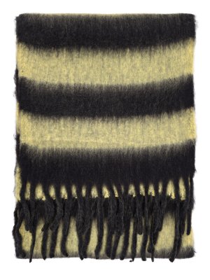 Sjaals - Gårda Dinibor Striped Scarf (kaki/zwart)