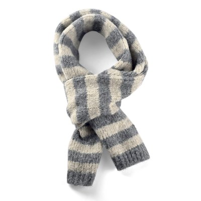 Sjaals - Gårda Grindelwald Striped Wool Mix Scarf (beige/grijs)