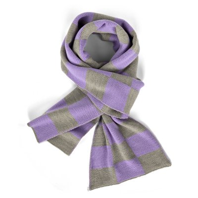 Sjaals - Gårda Kitzbühel Merino Wool Check Scarf (paars/beige)