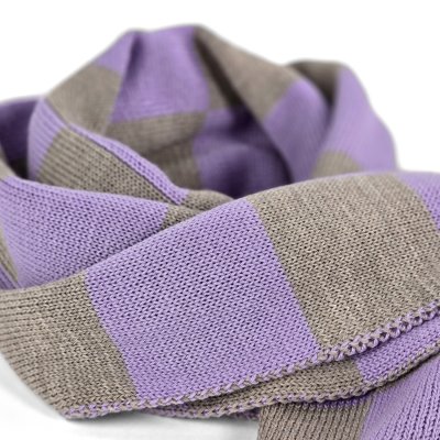 Sjaals - Gårda Kitzbühel Merino Wool Check Scarf (paars/beige)