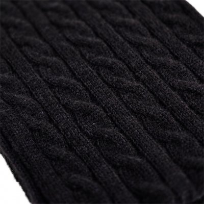 Sjaals - Gårda Sölden Cable Knit Wool Mix Scarf (zwart)