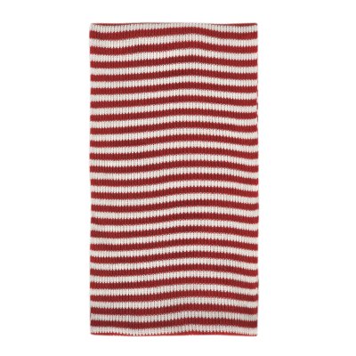 Sjaals - Gårda Engelberg Striped Wool Mix Scarf (rood/wit)