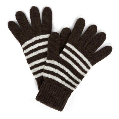 Handschoenen - Gårda Cavalese Knitted Wool Mix Gloves (bruin/wit)