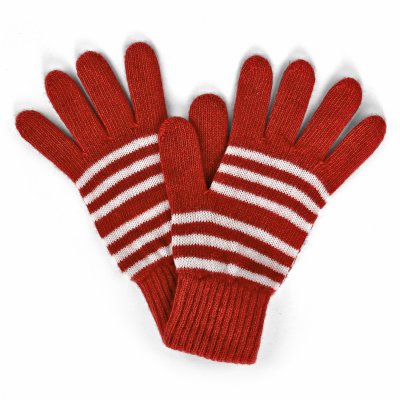 Handschoenen - Gårda Cavalese Knitted Wool Mix Gloves (rood/wit)