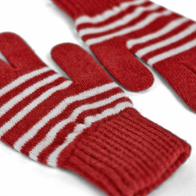 Handschoenen - Gårda Cavalese Knitted Wool Mix Gloves (rood/wit)