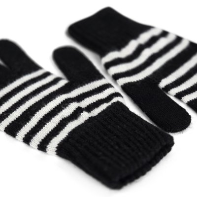 Handschoenen - Gårda Cavalese Knitted Wool Mix Gloves (zwart/wit)