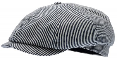 Flat cap - CTH Ericson Alan Candy Stripe (blauw/wit)