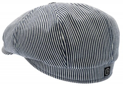 Flat cap - CTH Ericson Alan Candy Stripe (blauw/wit)