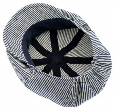 Flat Cap - CTH Ericson Theodor Jr. Newsboy Cap (blauw/wit)