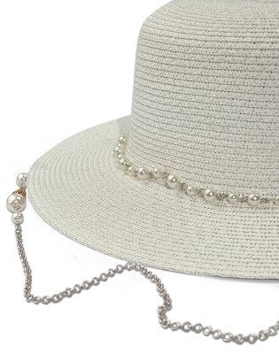 Stro hoed - Gårda Amidala (wit)