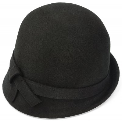 Hoeden - Gårda Ofena Wool Cloche (zwart)