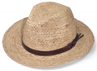 Hoeden - Gårda Pampaneria Raffia Fedora (naturel)
