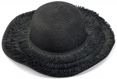 Stro hoed - Gårda Sarita (zwart)