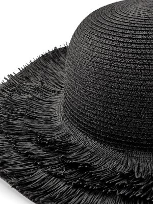 Stro hoed - Gårda Sarita (zwart)