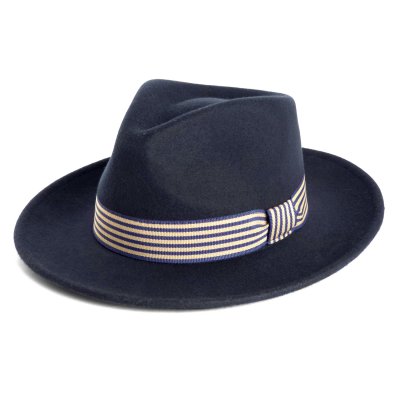 Hoeden - Gårda Belluno Crushable Wool felt Fedora (blauw)