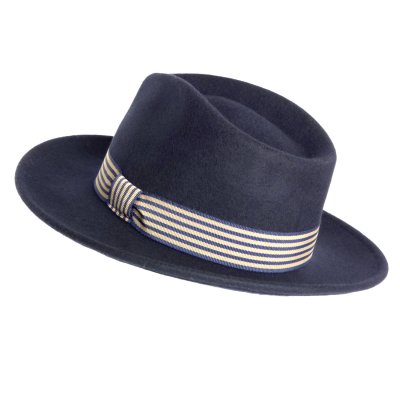 Hoeden - Gårda Belluno Crushable Wool felt Fedora (blauw)